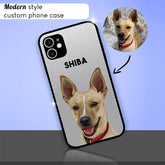 Custom Modern Vector Pet Portrait Personalized Phone Case - With Your Pet's Portrait - Adventures of Rubi
